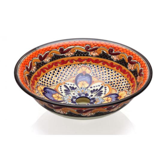 szines viragos keramia mosdotal kezzel festett mintas mexikoi szines furdoszoba pultra ultetheto rusztikus mediterran vintage szines bohem nepies furdopult mosdotal mosdopult felujitas porcelan lameridiana mosdotalak luxus.jpg